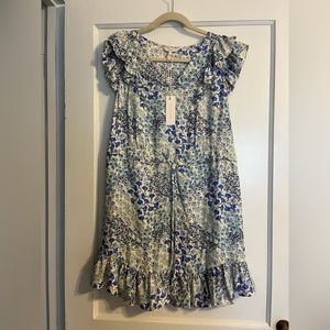 Rebecca Taylor Ava Floral V-Neck Dress